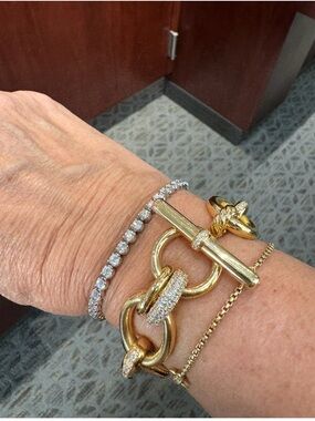 David Yurman Mercer Solid 18k Gold & Diamonds retails 22k small